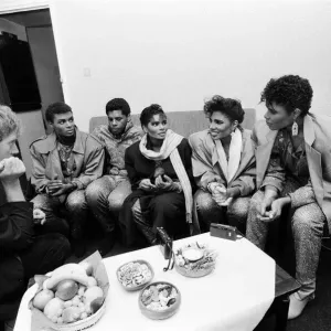 Pop group Five Star pictured backstage during their concert at the Colston Hall, Bristol Pop group Five Star pictured backstage during their concert at the Colston Hall, Bristol