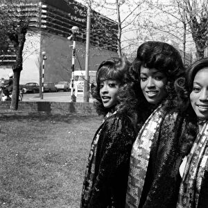 Pop Group: "The Three Degrees"seen here in London to promote their latest