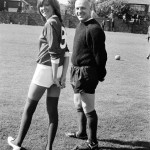 Cilla Black Visits Liverpool FC Training Ground Print 1971