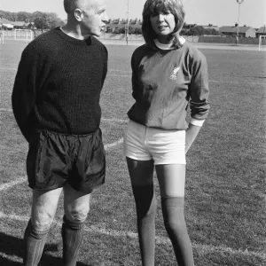 Cilla Black at Liverpool FC Training Ground Print 1971