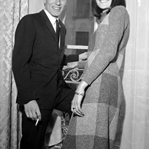 Pop singers Sandie Shaw and Adam Faith at a reception held at the Pompadour Suite at