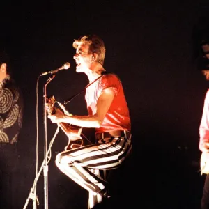 Pop star David Bowie performing on stage during a concert at the Barrowlands in Glasgow Pop star David Bowie performing on stage during a concert at the Barrowlands in Glasgow