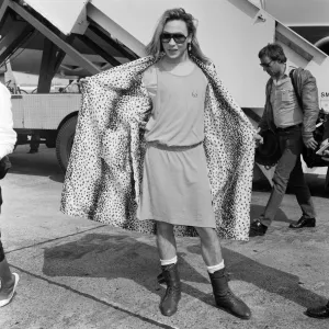 Pop star Marilyn at Heathrow Airport. 14th april 1984 Pop star Marilyn at Heathrow Airport. 14th april 1984