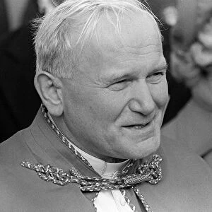 Pope John Paul II on his visit to Ireland