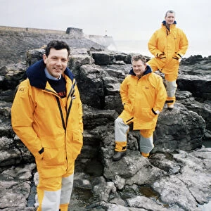 The Porthcawl Lifeboat crew Left to right: Stuart Roberts, Senior Helmsman