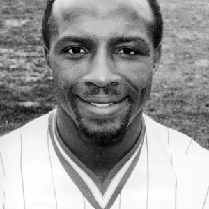 Portrait of Cyrille Regis, Coventry City Football Club player. 14th August 1990 Portrait of Cyrille Regis, Coventry City Football Club player. 14th August 1990