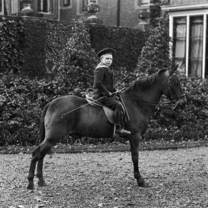 Portrait of the then Duke of York, later to be King George VI on horseback. 1902 Portrait of the then Duke of York, later to be King George VI on horseback. 1902