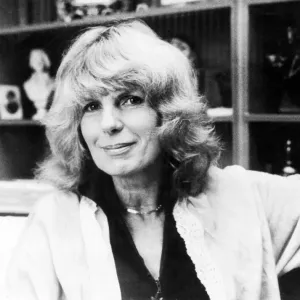 Portrait of English television writer Carla Lane who wrote many famous sitcoms Portrait of English television writer Carla Lane who wrote many famous sitcoms
