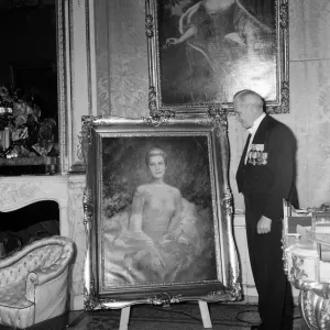 Portraits of Grace Kelly at the Princes Palace of Monaco ahead of her wedding