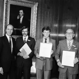 Post Office Bravery Awards. Presenting the awards, Norman Tebbit Post Office Bravery Awards. Presenting the awards, Norman Tebbit