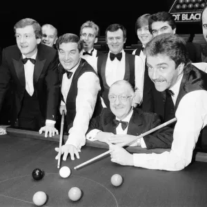 Pot Black Snooker Players at Pebble Mill Studios, Birmingham, 19th December 1984 Pot Black Snooker Players at Pebble Mill Studios, Birmingham, 19th December 1984