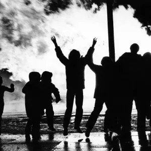 The pouring rain did not deter these youngsters in Vauxhall Road from enjoying bonfire The pouring rain did not deter these youngsters in Vauxhall Road from enjoying bonfire
