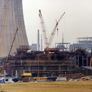 Power Station being built at Wilton. 31st July 1991