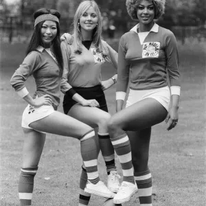 Practice ahead of the rugby match between actresses and models sponsored by The Put Practice ahead of the rugby match between actresses and models sponsored by The Put