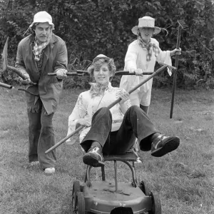 Pram Race, Lambourn, Berkshire, October 1985 Pram Race, Lambourn, Berkshire, October 1985