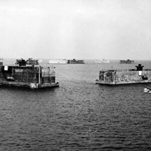 Two Prefabricated Ports, each as big as Gibraltar were manufactured in Britain in