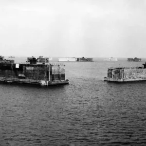 Prefabricated Ports in Normandy, circa June 1944 Print