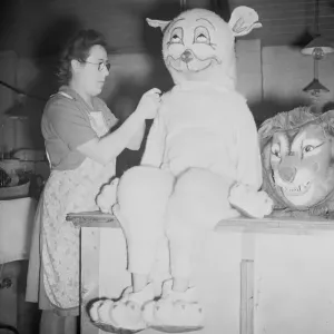 Preparation at the E Hittlers pantomime factory in Birmingham during the run up to