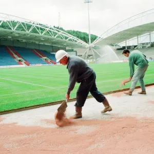 Preparations ahead of Inaugural match at the new Huddersfield Town Preparations ahead of Inaugural match at the new Huddersfield Town