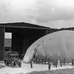 Preparations for Royal Party at Hook, Balloon Barage, Esher A. R. P. April 1939. L116 Preparations for Royal Party at Hook, Balloon Barage, Esher A. R. P. April 1939. L116