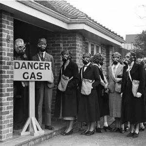 Preparations for war. ARP wardens and members of the general public seen here during a