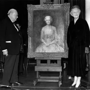 The presentation of Lady Churchills portrait to the Prime Minister