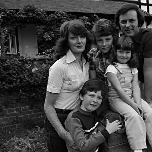 Presenter Terry Wogan at home with family 1978