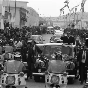 Print of President Habib Bourguiba during Royal State Visit