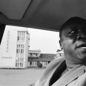 President Idi Amin in Range Rover, Entebbe Airport Print 1977