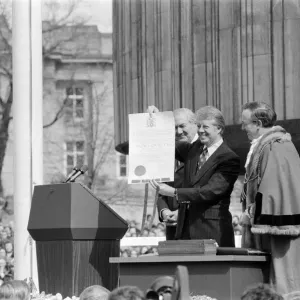 President Jimmy Carter receiving the Freedom of the City from Mayor of Washington President Jimmy Carter receiving the Freedom of the City from Mayor of Washington