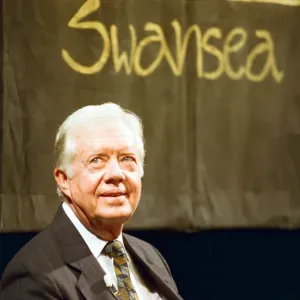 Former US President Jimmy Carter in Swansea. 11th August 1995 Former US President Jimmy Carter in Swansea. 11th August 1995