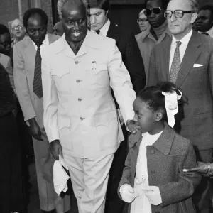 President Kaunda of Zambia is greeted by Foreign Secretary Lord Carrington as he arrives President Kaunda of Zambia is greeted by Foreign Secretary Lord Carrington as he arrives