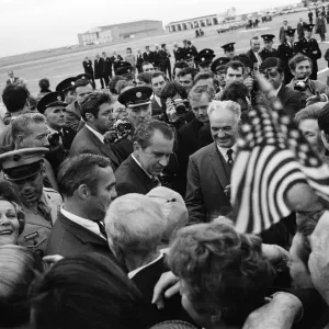 President Richard Nixon visits Ireland. Pictured on arrival at Shannon Airport President Richard Nixon visits Ireland. Pictured on arrival at Shannon Airport