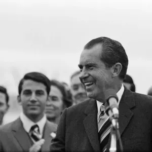 President Richard Nixon visits Ireland. Pictured on arrival at Shannon Airport President Richard Nixon visits Ireland. Pictured on arrival at Shannon Airport