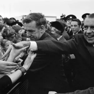 President Richard Nixon visits Ireland. Pictured on arrival at Shannon Airport President Richard Nixon visits Ireland. Pictured on arrival at Shannon Airport