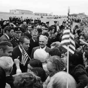 President Richard Nixon visits Ireland. Pictured on arrival at Shannon Airport President Richard Nixon visits Ireland. Pictured on arrival at Shannon Airport
