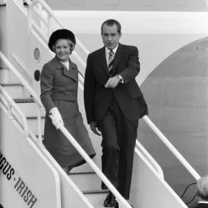 President Richard Nixon visits Ireland. Pictured on arrival at Shannon Airport President Richard Nixon visits Ireland. Pictured on arrival at Shannon Airport