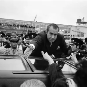 President Richard Nixon visits Ireland. Pictured on arrival at Shannon Airport President Richard Nixon visits Ireland. Pictured on arrival at Shannon Airport