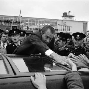 President Richard Nixon visits Ireland. Pictured on arrival at Shannon Airport President Richard Nixon visits Ireland. Pictured on arrival at Shannon Airport