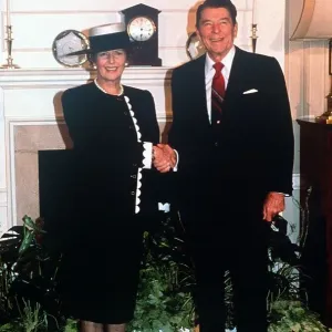 Reagan and Thatcher at No. 10 Print, June 1988 Reagan and Thatcher at No. 10 Print, June 1988