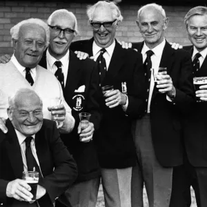 President of the Warwickshire RFU Harry Walker (seated) pictured after concluding his two