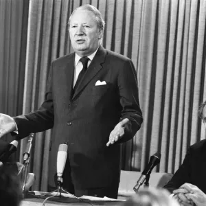 Press Conference held by Prime Minister Edward Heath at the Conservative Party Head Press Conference held by Prime Minister Edward Heath at the Conservative Party Head