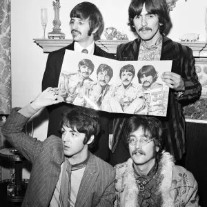 1967 Sgt. Peppers Press Launch Print at Brian Epsteins House