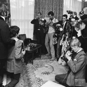 Sgt. Peppers Lonely Hearts Club Band Press Launch Print 19 May 1967 Sgt. Peppers Lonely Hearts Club Band Press Launch Print 19 May 1967