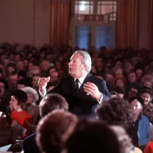 Prime Minister Edward Heath conducting Broadstairs annual carol concert in 1971