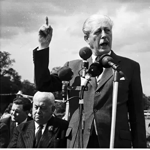 Prime Minister Harold MacMillan speaking at a 1963 Conservative Fete in Bromley