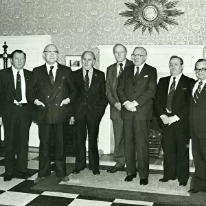 The Prime Minister James Callaghan seen here in 10 Downing Street with the TUC Leadership