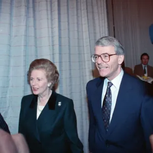 Print of John Major and Margaret Thatcher in 1992 General Election Campaign Print of John Major and Margaret Thatcher in 1992 General Election Campaign