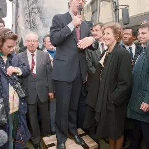 Print of John Major with his wife Norma in Bristol, 3rd April 1992 Print of John Major with his wife Norma in Bristol, 3rd April 1992