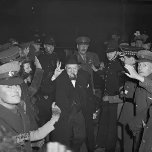 Former Prime Minister and leader of the Tory party seen here greeting the crowd outside Former Prime Minister and leader of the Tory party seen here greeting the crowd outside